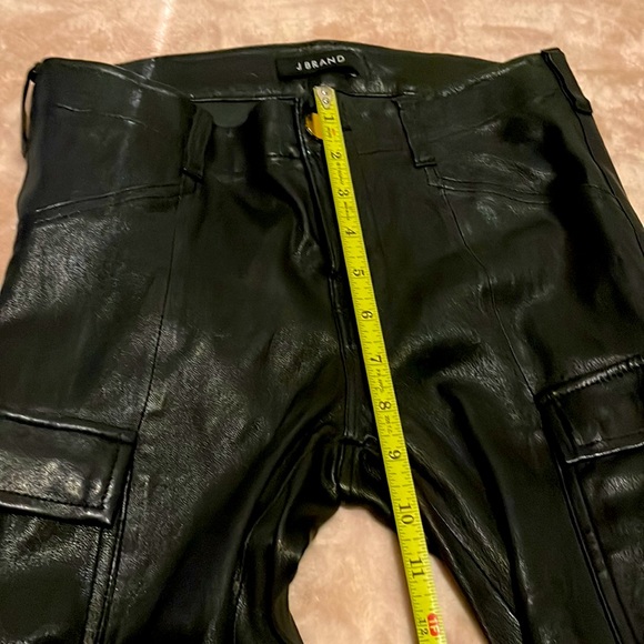 J Brand 💯 percent Lamb Leather Skinny Pants Gold Hardware Size 26 - Picture 7 of 17